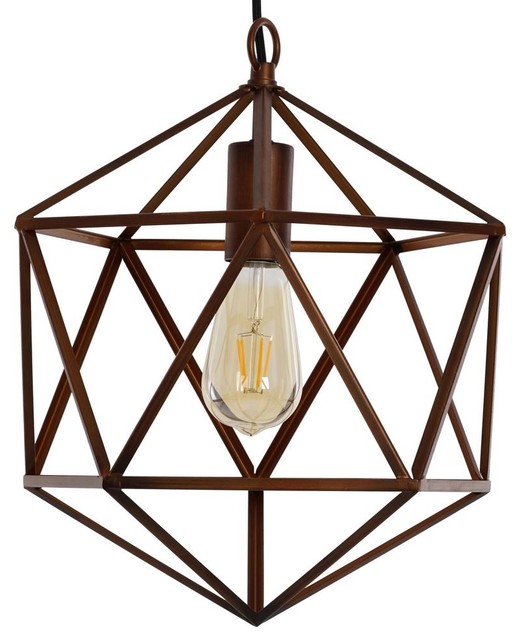 Catalina Lighting Geo Swag Pendant Light In Painted Brown Catalina Lighting Geo Swag Pendant Light In Painted Brown By