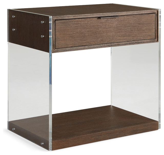 Dalton Nightstand With Lucite Contemporary Nightstands And Bedside Tables By Brownstone Furniture