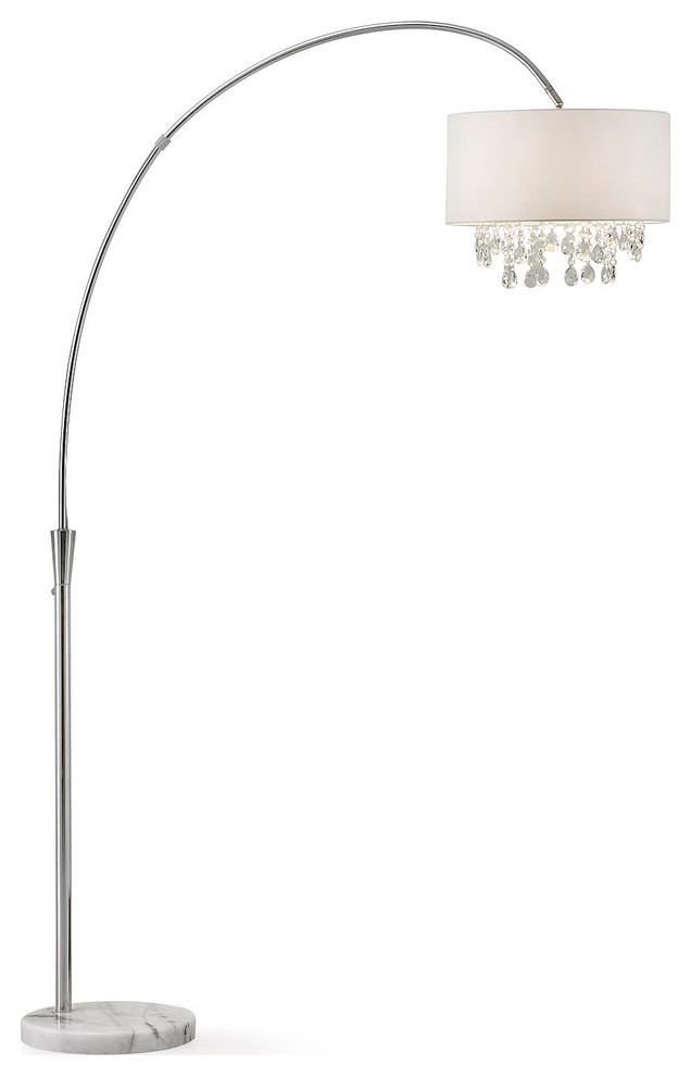 Monroe Crystal Pendant Arch Floor Lamp - Contemporary - Floor Lamps ...