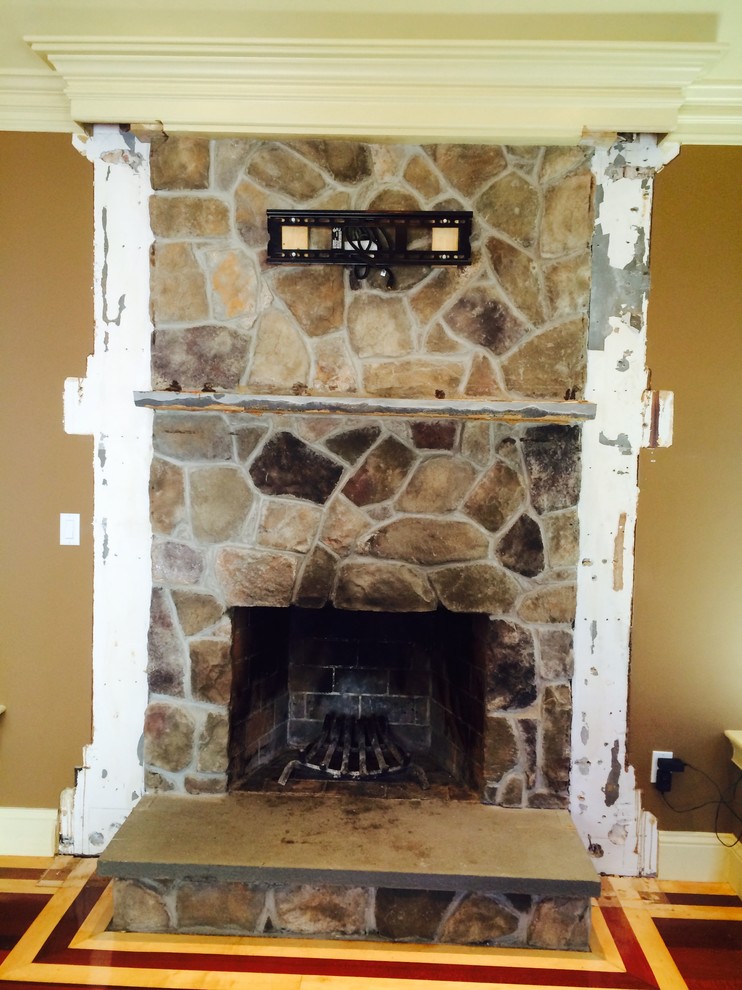 Removing stone mantel shelf
