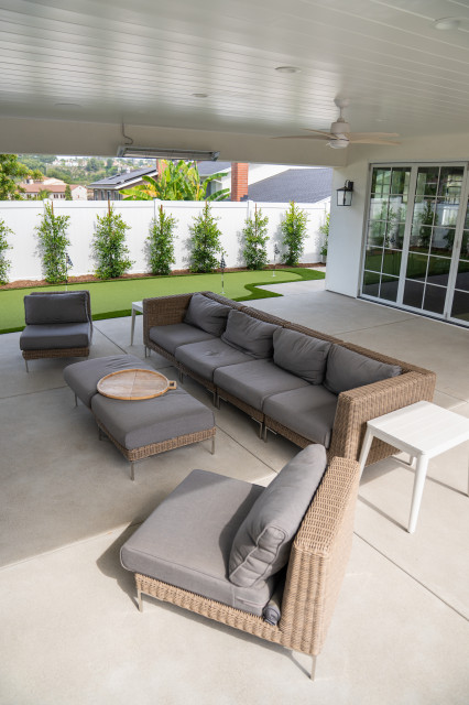 Relaxed Lounge Overlooking the Green transitional-patio