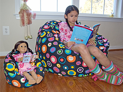 LiL Me Mini Bean Bag Chairs For Dolls - Pair with child bean bags