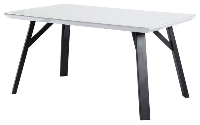 Mid Century Light Gray Gl Dining Table