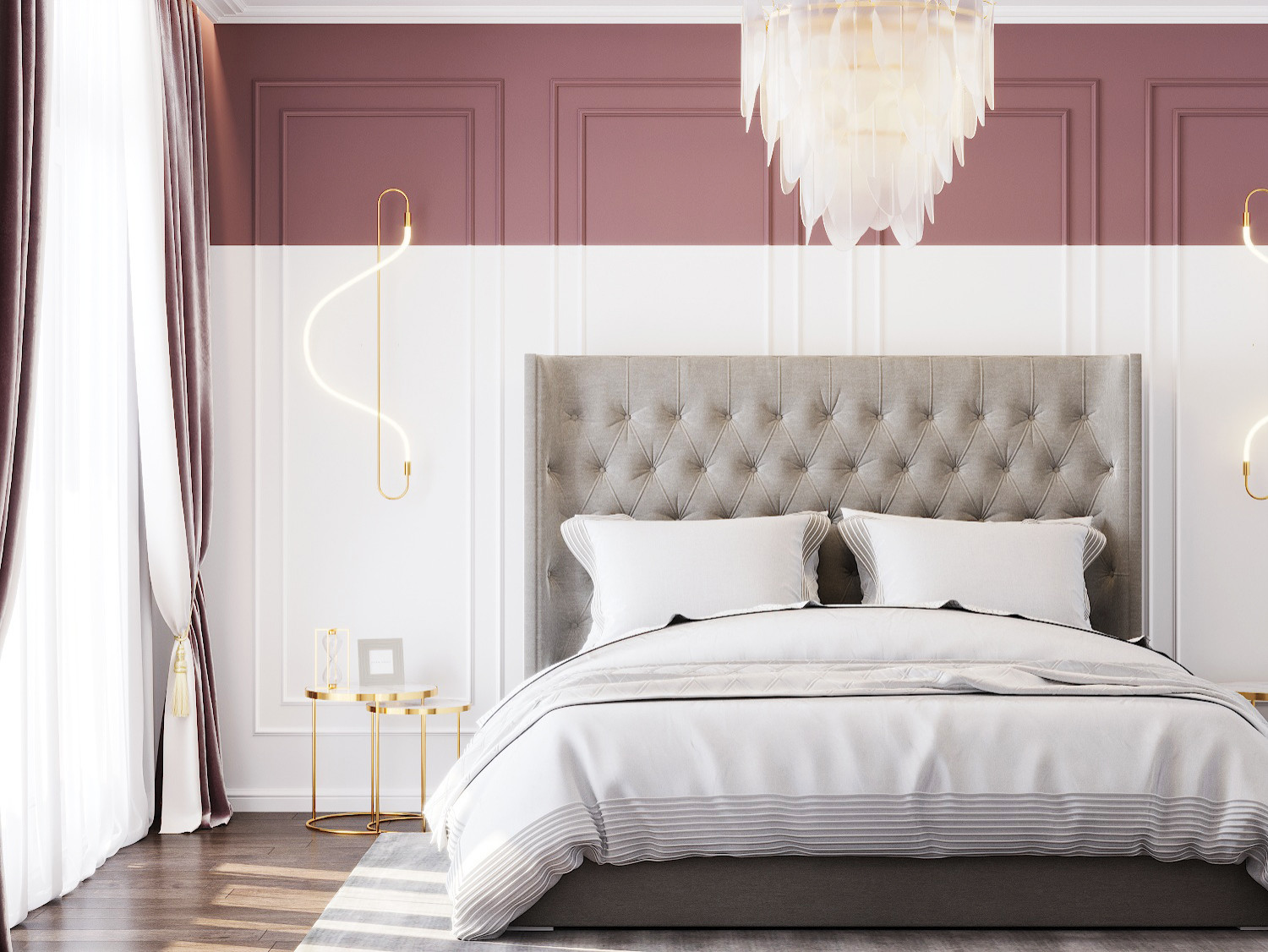 Неоклассика в пыльно-розовых тонах. Москва 2020