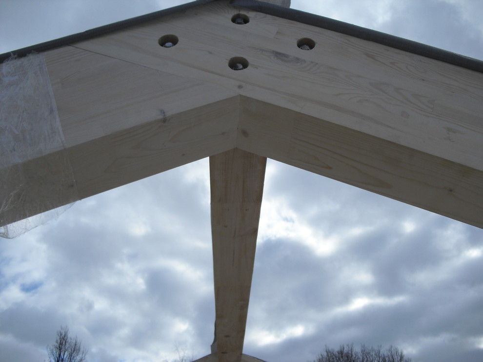 Кровля над бассейном (фермы ножницы)