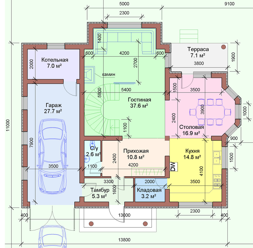 Проект коттеджа 13