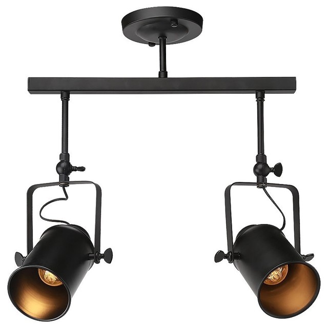 Adjule 2 Light Track Lighting Semi Flush Mount Ceiling Adjule 2 Light Track Lighting Semi Flush Mount Ceiling Black