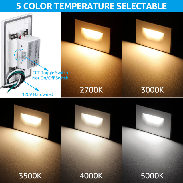 9-Pack 5CCT LED Step Light - Modern - Stair And Step Lights - by ...