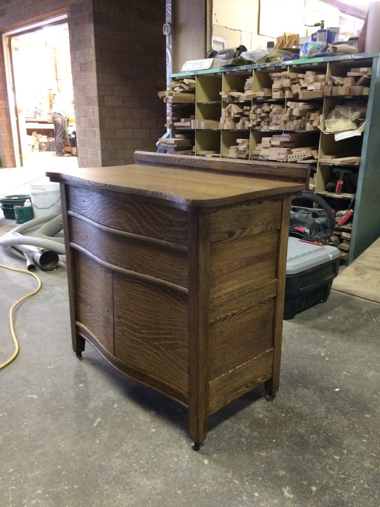 Repurposed vanity by Bidwell Construction!  You never know what you will find un