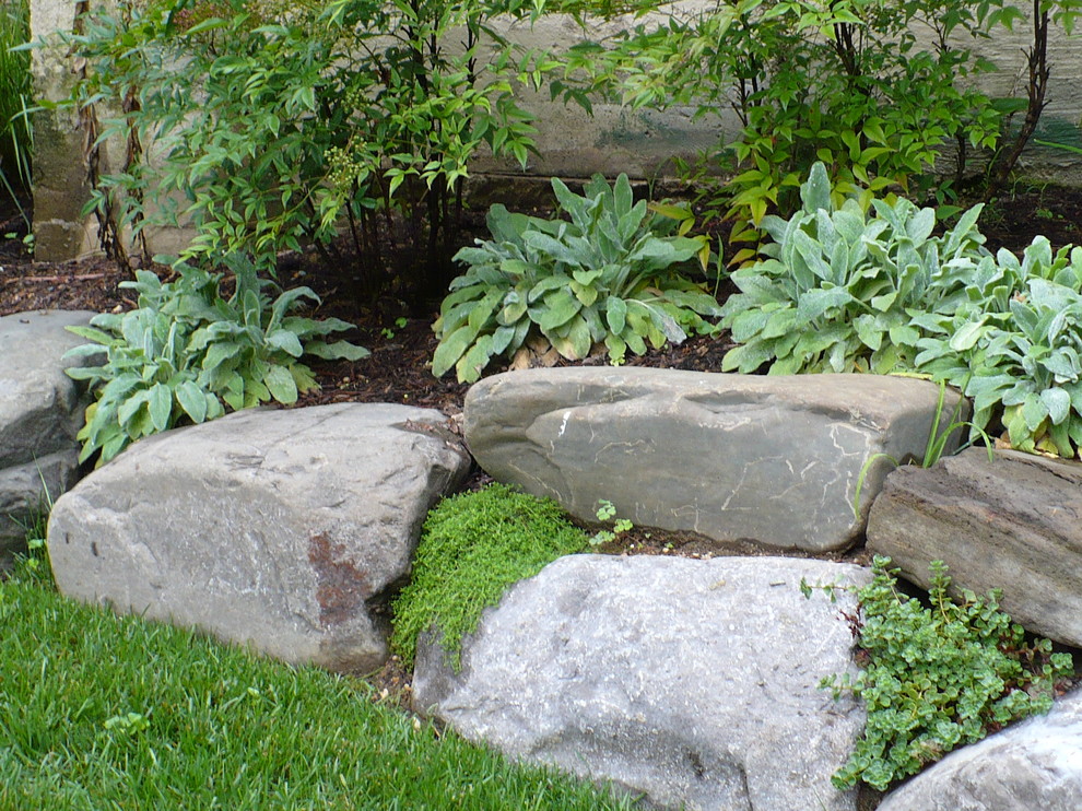 Inspiration for a rustic full sun backyard landscaping in Baltimore.