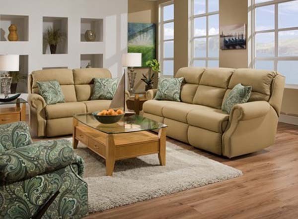 Recline Designs - Cape Cod Power Double Reclining Loveseat with Pillows - 701-22