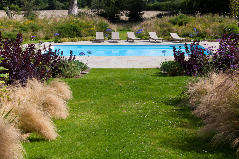 Expansive classic back formal garden in Sussex.