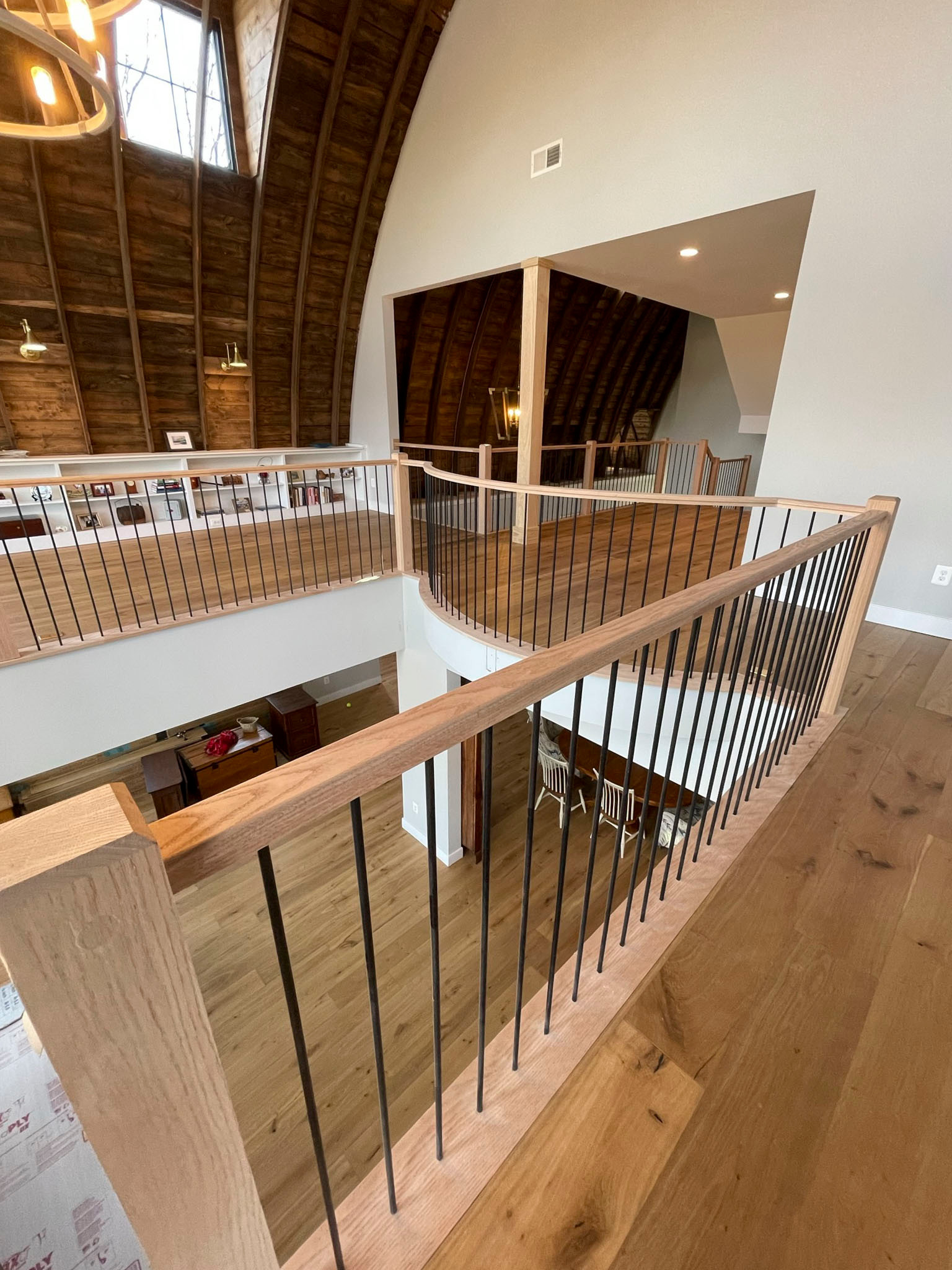 102_Straight-Freestanding Stairs/Landing in Barn Style Home, Leesburg VA 20175
