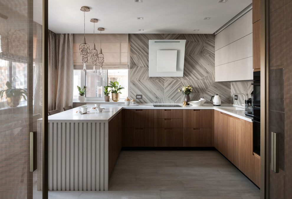 Inspiration for a contemporary kitchen in Delhi.