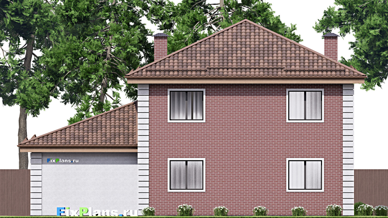 Проект двухэтажного дома 13х16 м S213м2 F-16982