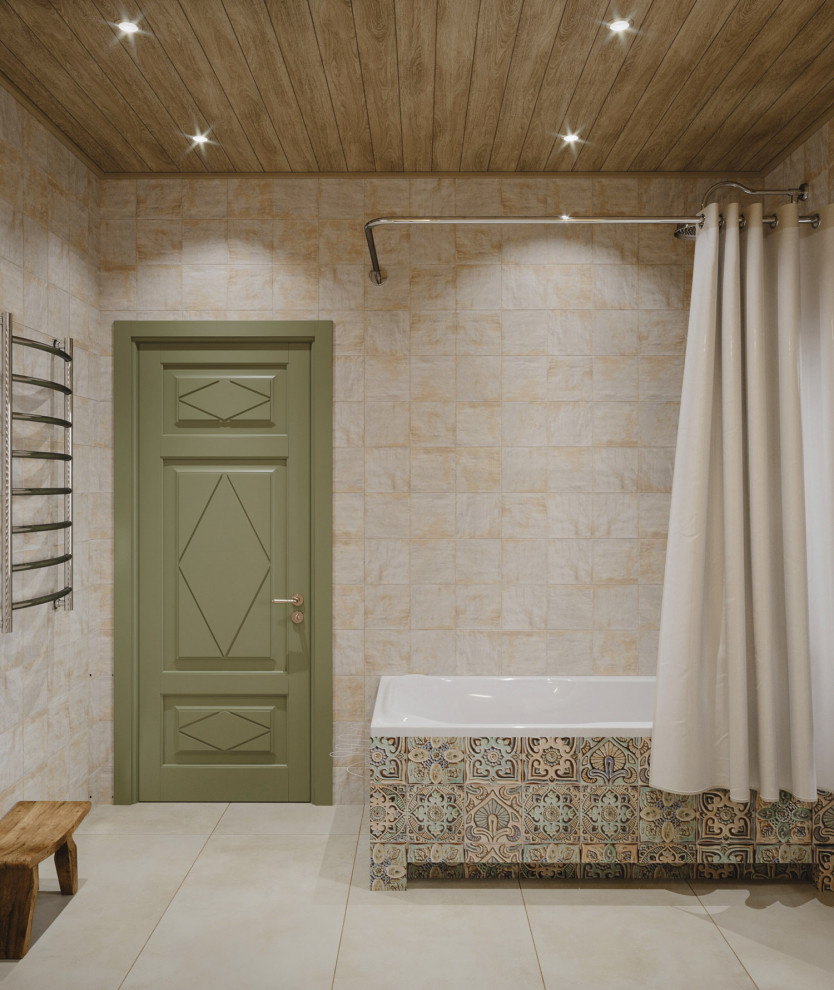 Интерьер деревянного загородного дома в Нижних Сергах