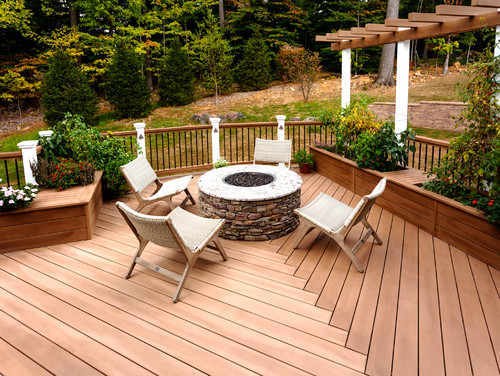 35 Deck Fire Pit Ideas And Designs, Small Fire Pit For Wood Deck