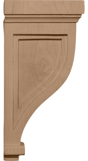 Rectangular Corbel Capistrano Mission Corbel, Rubberwood, 2 1/2