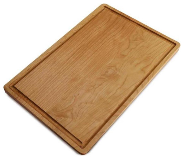 Delice Cherry Rectangle Cutting Board With Juice Drip Groove