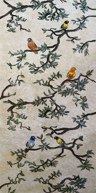 Mosaic Patterns, Birds Singing, 24"x51"
