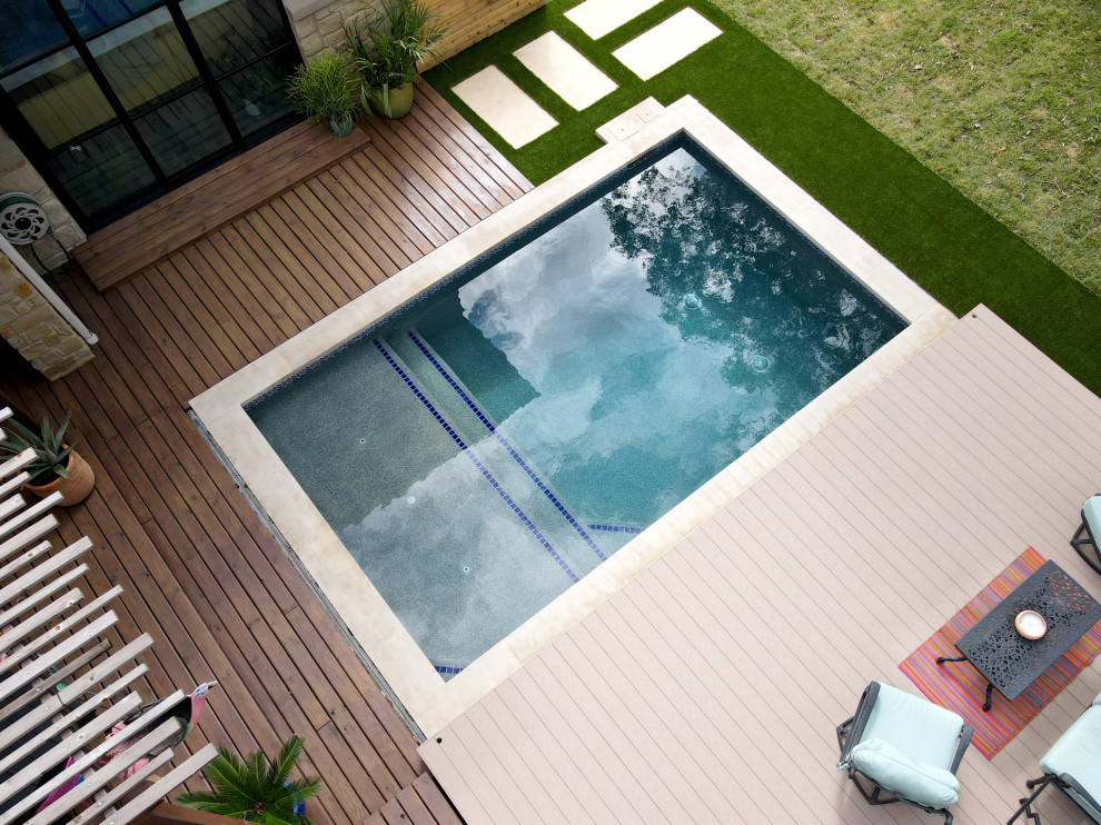 Pool - small side yard pool idea in Austin