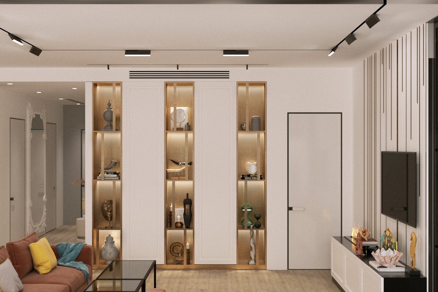 Кухня-гостиная ЖК Родной город проект "Солнечное конфетти"