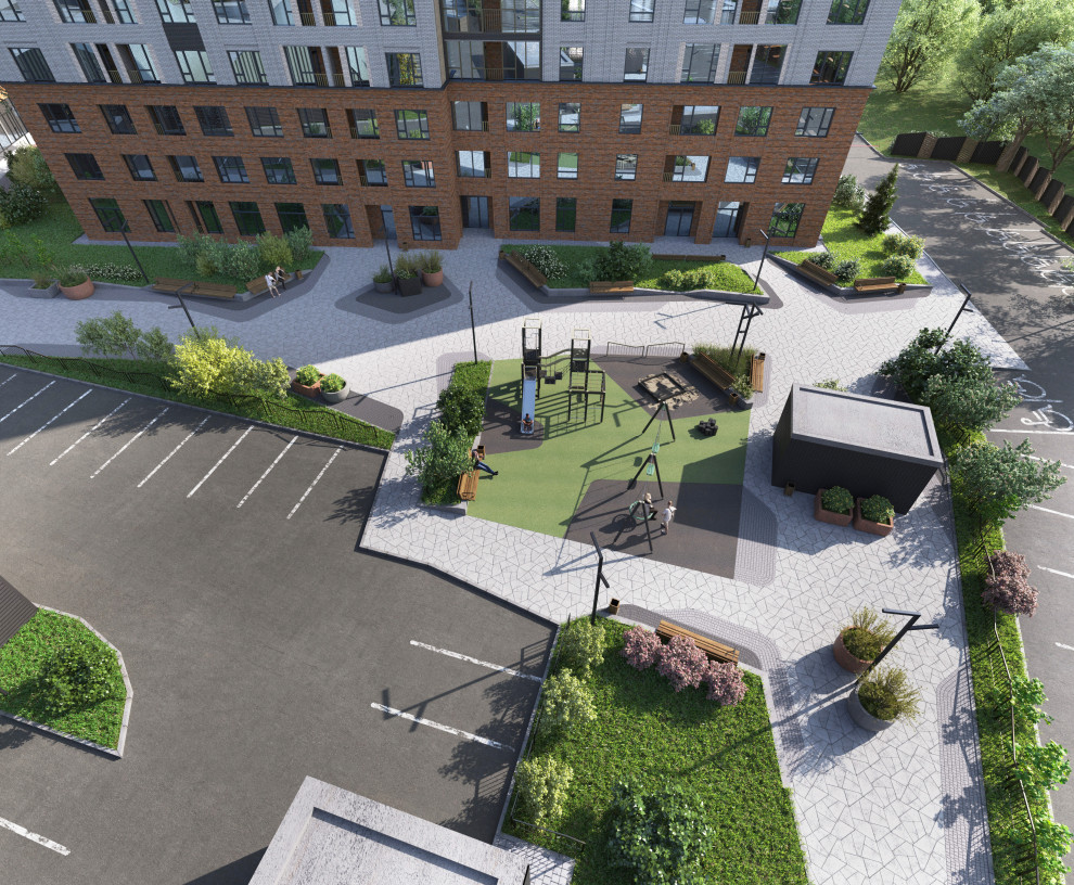 Благоустройство ЖК "НОРМАНДИЯ НЕМАН", СК "СТРИЖИ", Новосибирск