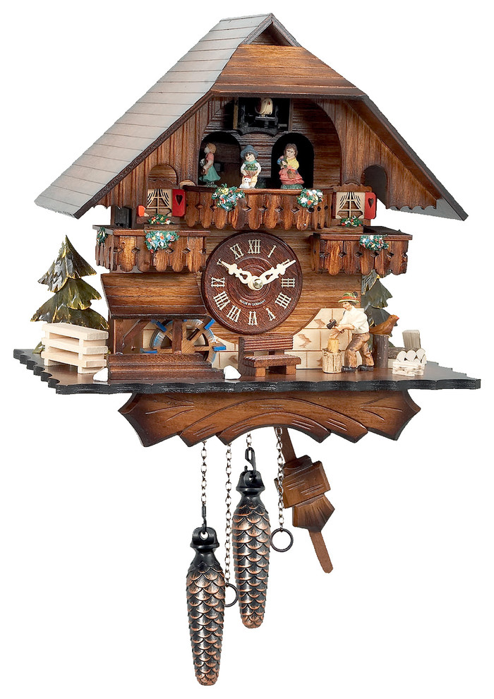 Engstler BatteryOperated Cuckoo Clock Full Size Rustic Cuckoo