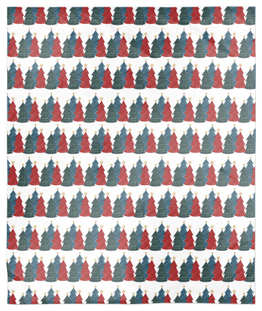 Christmas Tree Trio 50x60 Sherpa Fleece Blanket