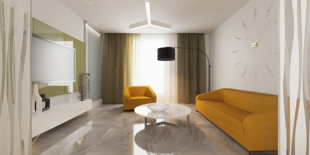 Дизайн кухни-гостиной в современном стиле