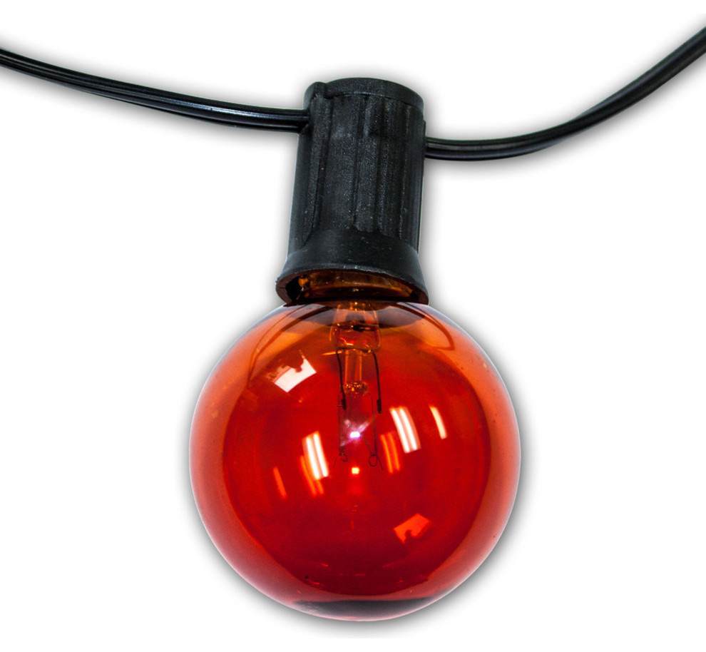 Party Lights, 25', Amber Bulb Contemporary Outdoor Rope And String