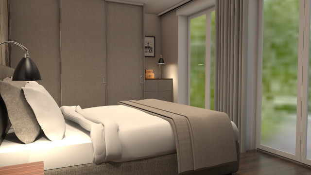 Komplettplanung - zweigesch&ouml;ssige Wohnung scandinavo-camera-da-letto