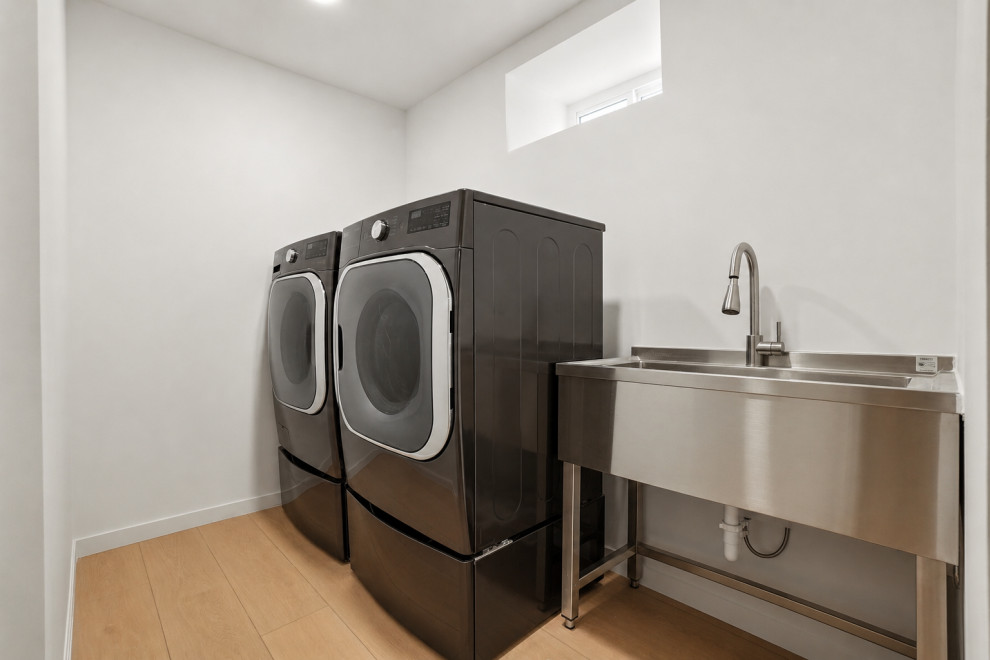 Laundry Room with Stainless Utility Sink