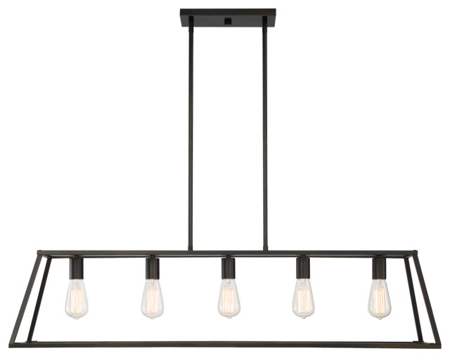 Denton 5Light Linear Chandelier Transitional Kitchen Island