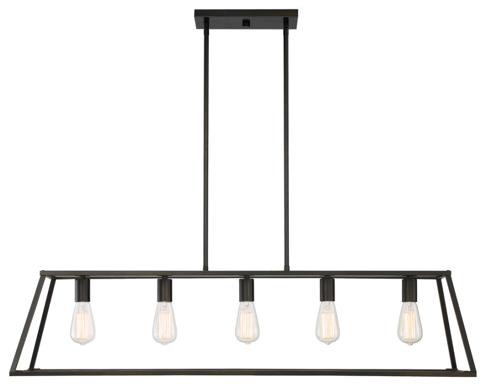 Denton 5Light Linear Chandelier Transitional Kitchen Island