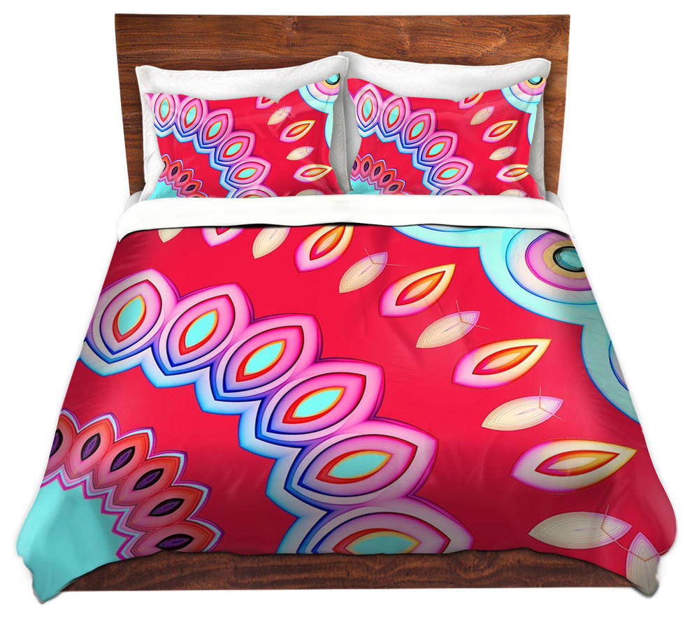 DiaNoche Microfiber Duvet Covers - Caribbean Summer Red