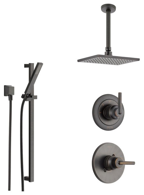 Delta Trinsic Collection Venetian Bronze Finish Custom Shower Venetian Bronze Finish Custom Shower