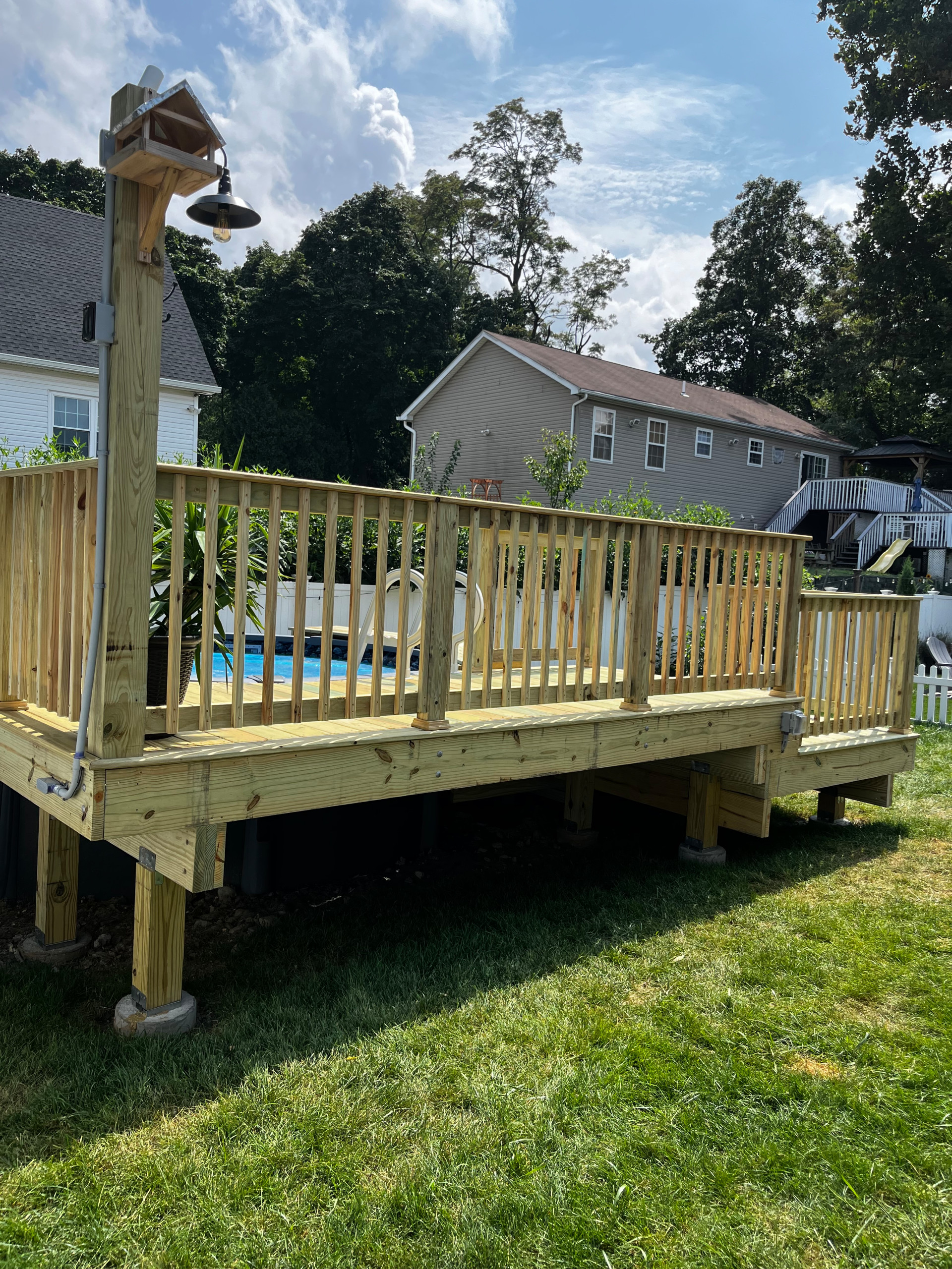 Pressure Treated Wood Pool Deck
