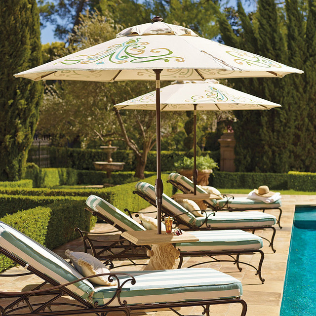 9 Ft Ombre Estate Patio Umbrella Frontgate Traditional Ombre Estate Patio Umbrella Frontgate