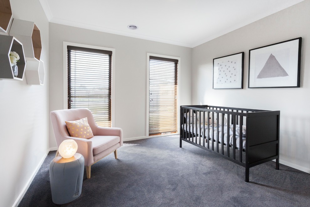 This is an example of a transitional nursery in Melbourne.