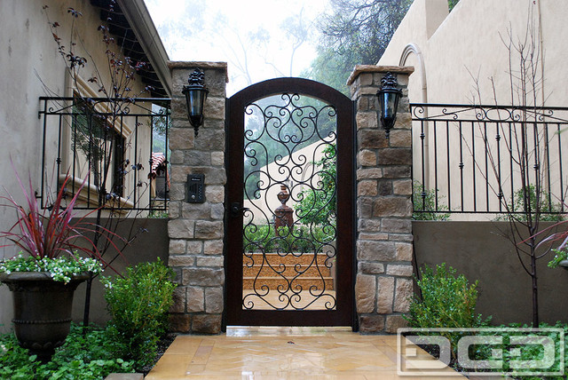 Custom Entry Gates for a Mediterranean Style Home Located in Beverly Hills, CA