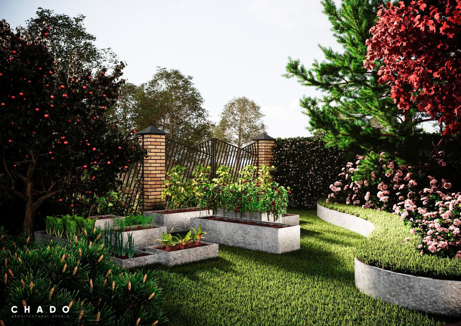 Визуализация ландшафт дизайна