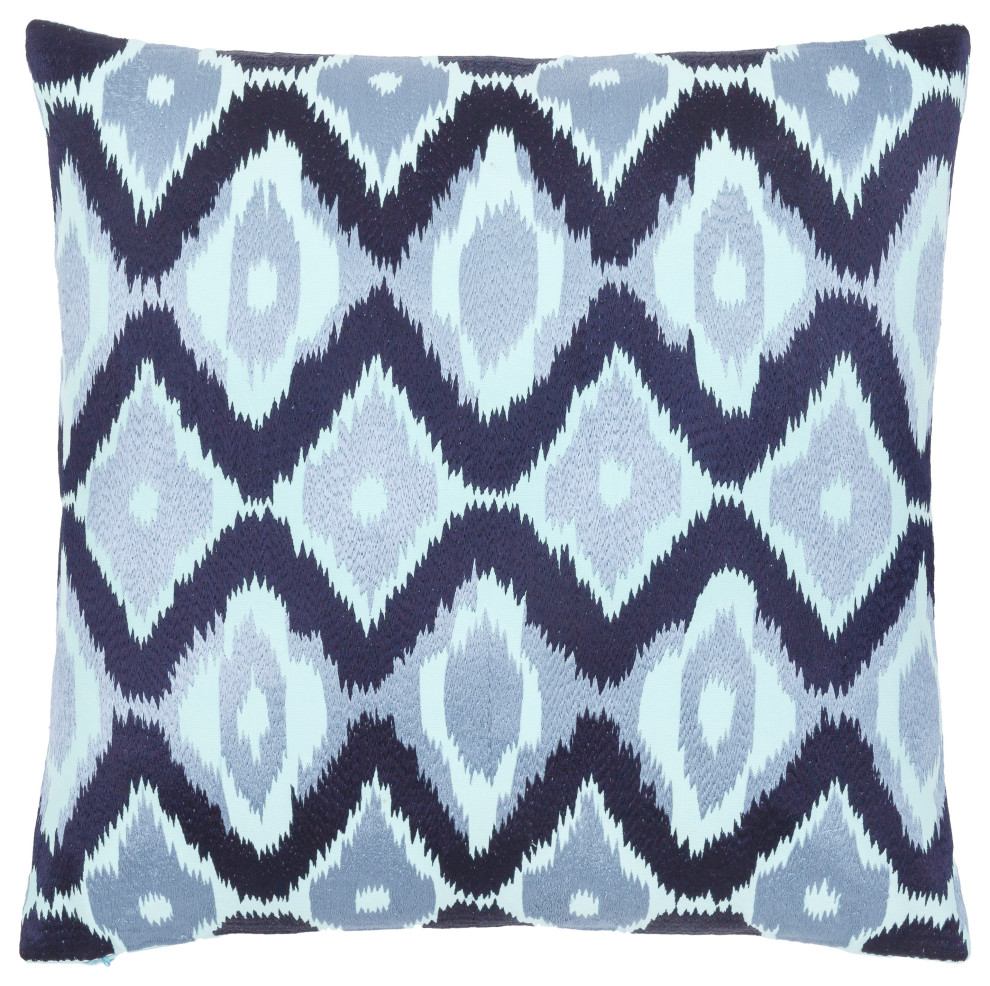 Ikat Luxe 18"H x 18"W Pillow Kit, Polyester Insert