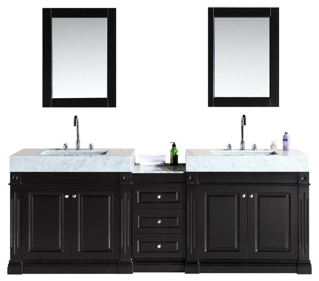Odyssey 88 Double Sink Vanity Set With Trough Style Sinks
