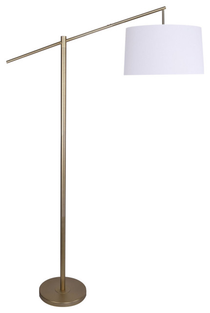 69 Plated Gold Task Floor Lamp, Gold Task Floor Lamp
