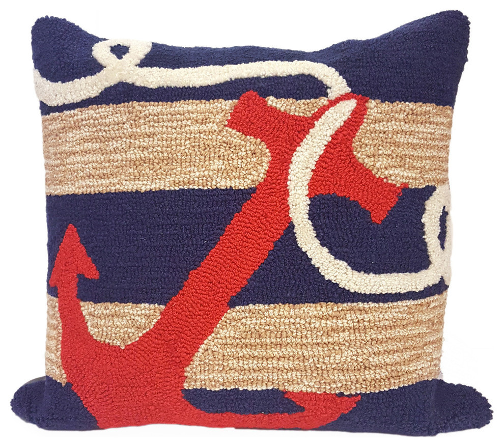 Frontporch Anchor Square "Machine Washable" Indoor/Outdoor Pillow
