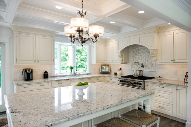 Coffered Ceiling Kitchen Transitional Kitchen