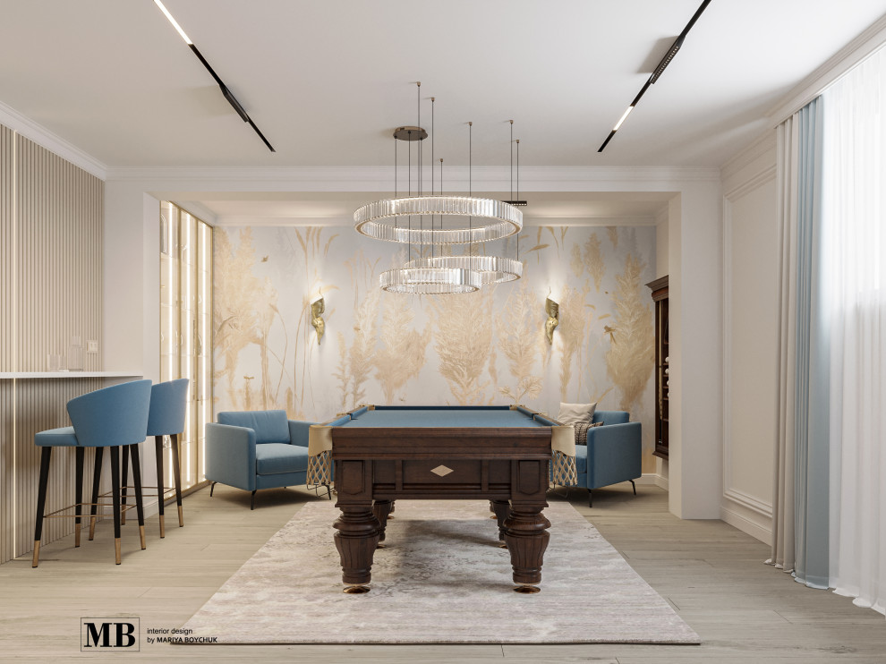Проект бильярдной в частном доме, п. Медведевка