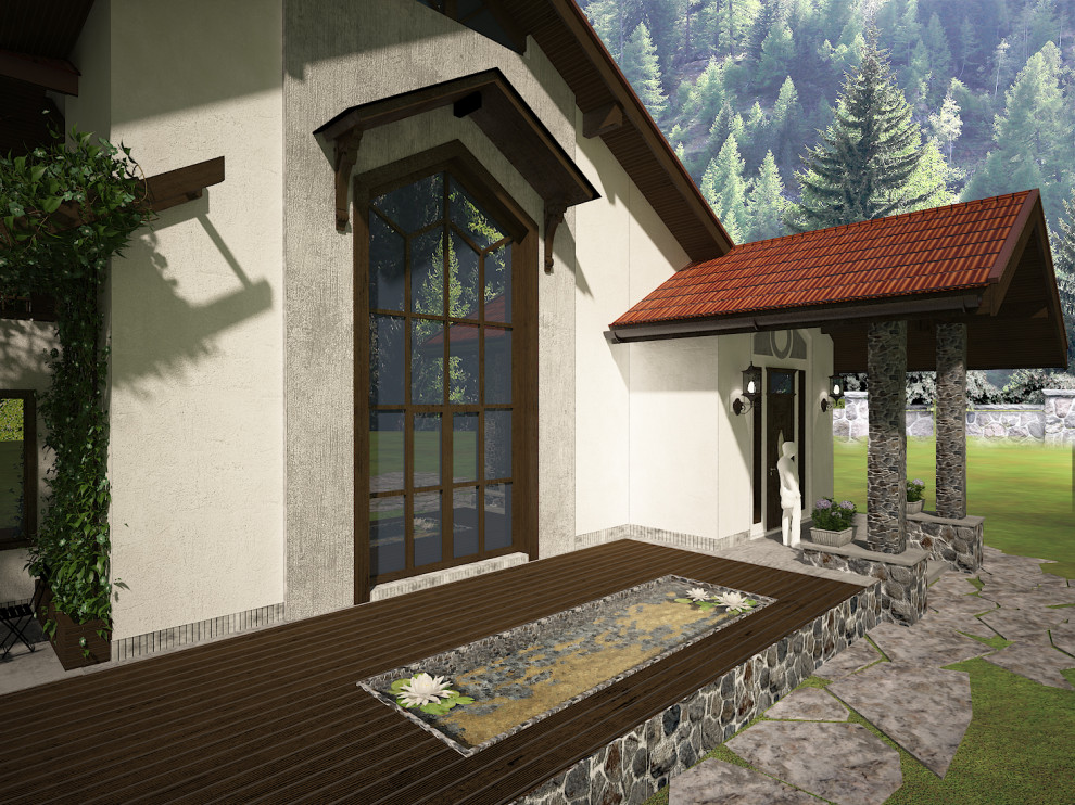 Загородный жилой дом( 2 этажа, S=200 м.кв )