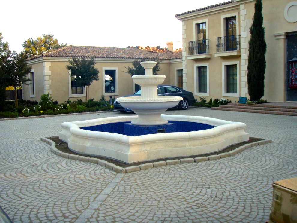 Large Estate Fountain - Mediterranean - Landscape ...